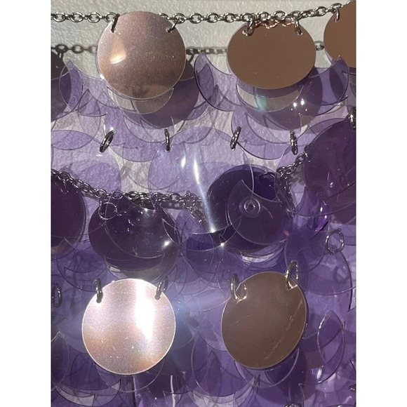 PACO RABANNE Sequin Mini Skirt in Lila 36 3 4 New Rero Disco Beaded - Picture 6 of 16